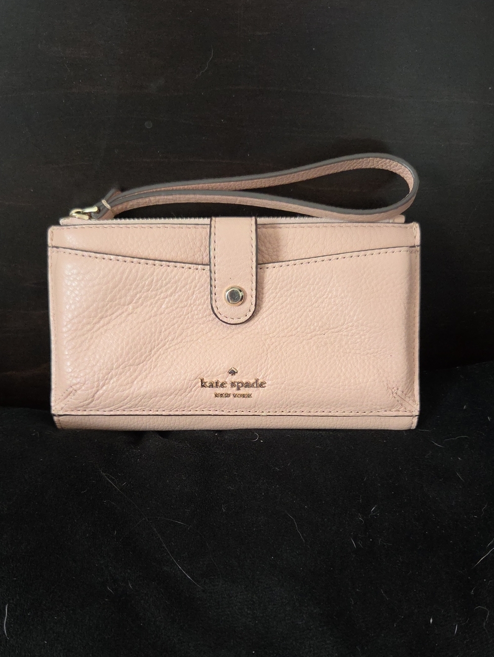 Kate Spade Pink Pebbled Leather Jackson Universal Phone Wristlet Wallet